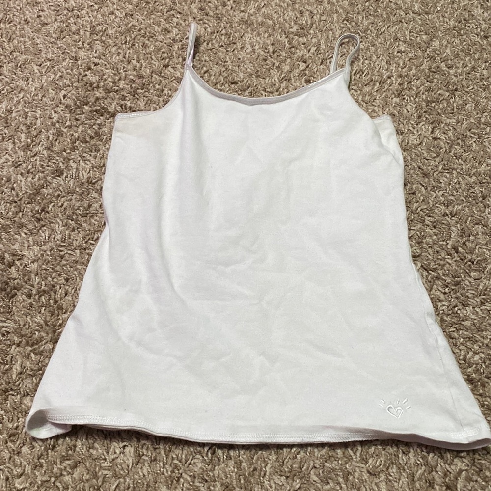 white Justice tank top